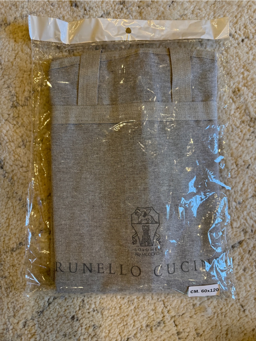 Brunello Cucinelli Gray Linen-Blend garment bag